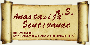 Anastasija Sentivanac vizit kartica